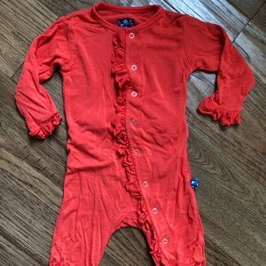 Kickee Pants 0-3 months Big Ruffles Coverall